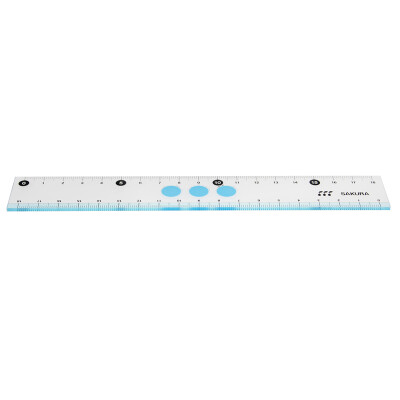 

Cherry Sakura 15CM ruler (blue) student ruler plastic ruler drawing line straight ruler primary school student stationery series [Japanese import]