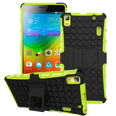 

MOONCASE Lenovo K3 Note шин Текстура Hybrid Kickstand PC + TPU Полное Прочный защитный 2 в 1 Чехол для Lenovo K3 Note [A7000] (5.5")