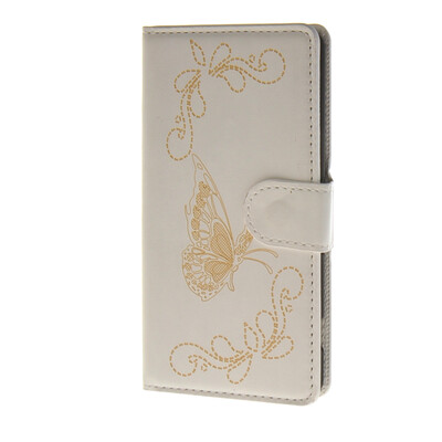 

MOONCASE Butterfly style Leather Side Flip Wallet Card Slot Stand Pouch чехол для Sony Xperia Z4 Compact (Mini) White
