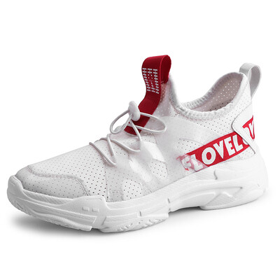 

Damaizhang Brand Fashion Casual Lace Up Sneaker Soft Breathable High Top Sport Running Shoes In 2 Colors