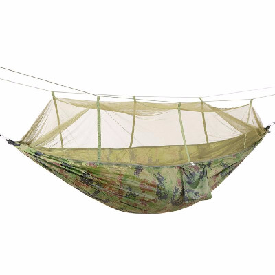 

Portable Lightweight Parachute Nylon Camping Mosquito Nets Hammocks for Outdoor Hiking Travel Backpacking Style 1