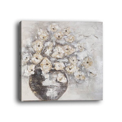 

Framed canvas modern living room bedroom background wall abstract vase flowerbed decorative painting