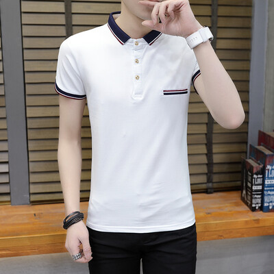 

DaMaiZhang Brand clothing New Men Polo Shirt Men Business Casual solid male polo shirt Short Sleeve breathable Tshirt Top Tee