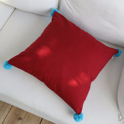 

pillow cushion sofa lumbar pillow chair back cushion car household almofada decorativa Cotton Pear Flower Ball Pillow Covers