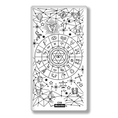 

Mezerdoo Summer Theme Rectangle Nail Stamping Plates Icecream Love Star Flower Pattern Nail Art Stamp Template Image Plate C56
