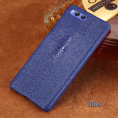 

Genuine Leather Phone Case For Xiaomi 6 Case Natural Pearl Fish Skin Back Cover For Redmi 4 4X 5 5X Case