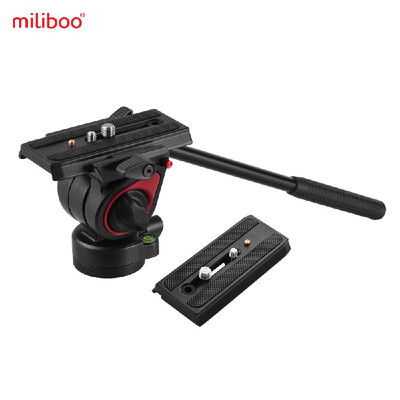 

Miliboo Video Camera Tripod Action Fluid Drag Head Hydraulic Pan Tilt Head with Quick Release Plate for Canon Nikon Sony DSLR