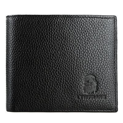

France Leo Renault LTWFRANE wallet men men's money chucks first layer of leather simple leisure short paragraph card package K30929-2 black