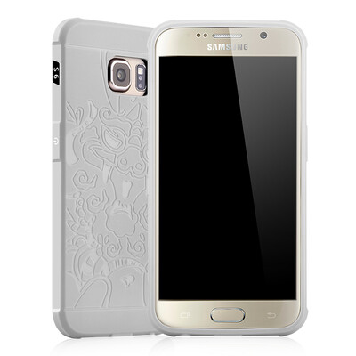 

Goowiiz Phone Case For Samsung Galaxy S6S6 Edge Carved Dragon Thin Matte soft Silicone Prevent falling