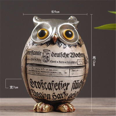 

Creative American retro resin owl figurines living room bookcase home decorations personality owl animal ornaments