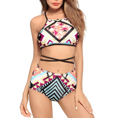

BOFUTE New Europe United States split swimwear solid color sexy strap bikini 0038