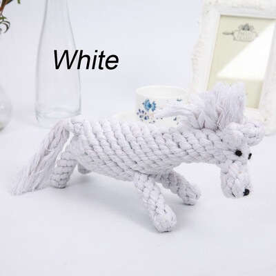 

Pet knot rope toy cotton horse shape rope weaving clean teeth pet supplies dog toys