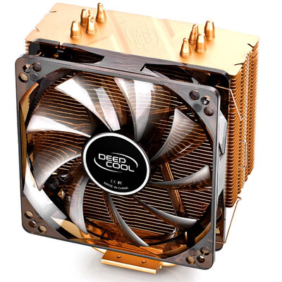

Kyushu Fengshen DEEPCOOL Xuanbing 400 gold scales version cpu radiator multi-platform support AM4 4 heat pipe intelligent temperature control 12CM fan with silicone grease