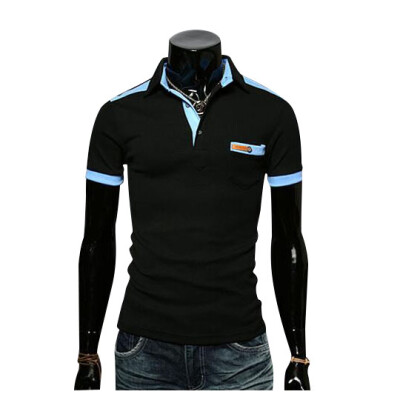 

Zogaa New Mens Polo Shirt Fashion Contrast Color Slim