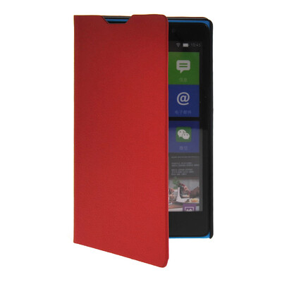 

MOONCASE Slim Leather Flip Wallet Card Pouch with Kickstand Shell Back ЧЕХОЛ ДЛЯ Nokia XL Red