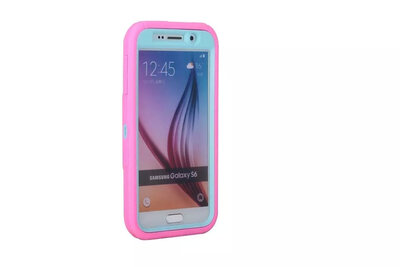 

мити S6 дело красочные робота - 2 в 1 комбо shockproof назад покрытия для Samsung Galaxy S6 большегрузных телефон дело 12 цветов
