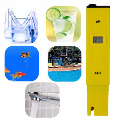 

10PCS Digital PH Meter Pocket PH Tester Pen Detector Water PH Tester Meter 00-140 for Aquarium Pool Laboratory Acidity PH-009