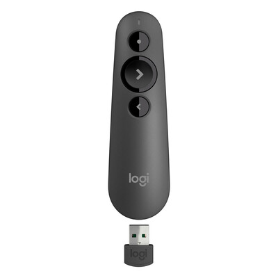 

Logitech Logitech R500 Laser Pointer Pen Wireless Bluetooth Dual Connect Mac iOS Compatible Graphite Black
