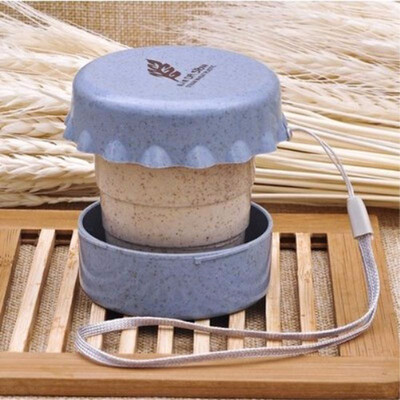 

Cntomlv 1 PCS Portable Straw Wheat Plastic Telescopic Drinking Collapsible Folding Cup Travel Camping 2017 New Cups 4 Colors