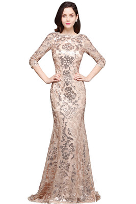 

2018 Mermaid Sequined Appliques Long Evening Dresses Formal Party Women Wear Robe De Soiree Longue Evening Gowns