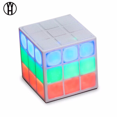 

WH Mini Magic Cubes wireless speaker Bluetooth speaker portable super low frequency FM radio player with LED lights