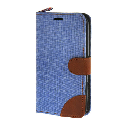 

MOONCASE Xperia E4 , Leather Wallet Flip Card Holder Pouch Stand Back ЧЕХОЛ ДЛЯ Sony Xperia E4 Blue