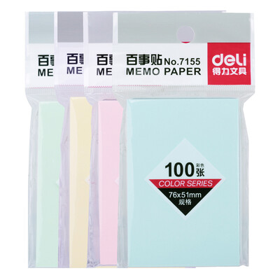 

Deli 7155 Pepsi stickers sticky notes paper color message paper convenience stickers 76 51mm 12 this equipment
