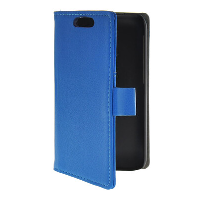 

MOONCASE тонкий кожаный бумажник флип сторона держателя карты Чехол с Kickstand чехол для HTC Desire 310 Голубой