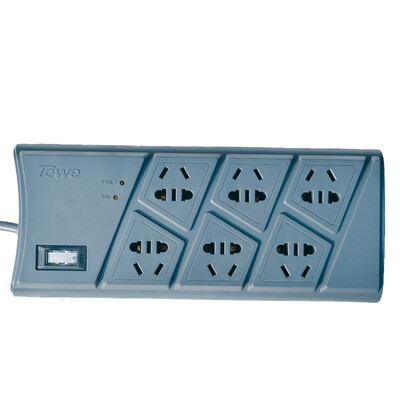 

TOWE Dual lightning protection socket plug-in plug-in board wiring board intelligent overload power protection professional anti-surge 6-bit 10A