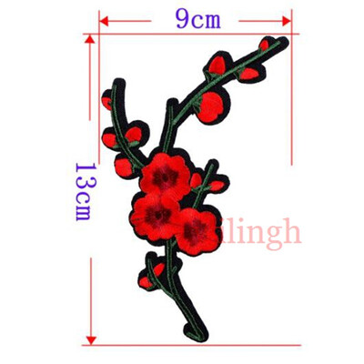 

1 Pc Brand Flower Patches Big Stickers Embroidery 3D Red Rose Applique Motif Applique Garment Women DIY Clothes Wedding Patch