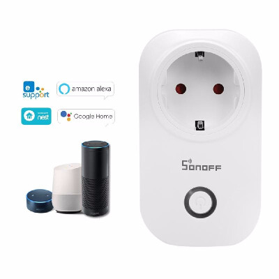 

SONOFF S20 ITEAD Wifi Wireless Remote Control Socket Charging Adapter Smart Home Power Socket EU Via Phone App Smart Timer Works w