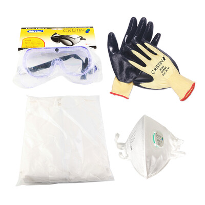 

Kristen latex paint brush set wall protective clothing dust-proof clothing oil care protection set 4 piece set D8849