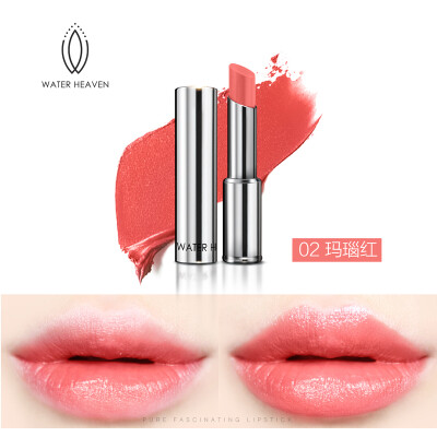 

WATER HEAVEN Crystal Addict Lipstick Vitamins C&E Rich creamy Moisturehigh quality 10 lip color Press Logo opening