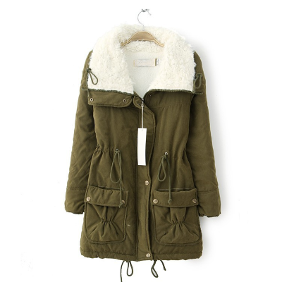 

High Quality Warm Korea Style Tooling Coat Thick Cashmere Padded Cotton Coat Jacket Women Parkas for Winter