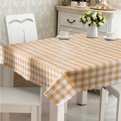 

Mercure guest Nordic waterproof&oil-proof PVC disposable tablecloth rectangular dining table fabric 137180CM orange style