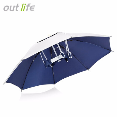 

Outlife 26670 64cm Diameter Fishing Gardening Folding Umbrella Hat Silver coating cloth doesnt absorb heat&anti-UV
