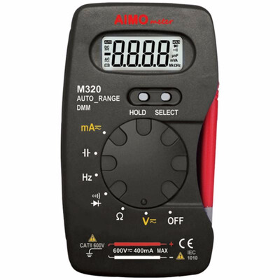 

AIMOMETER M320 Digital Multimeter DMM Auto Range 4000 Counts Ammeter Voltmeter Ohmmeter with Capacitance Frequency Test