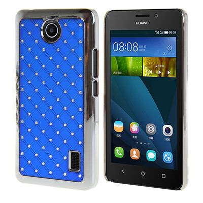 

MOONCASE Hard Luxury Chrome Rhinestone Bling Star Back Case Cover for Huawei Ascend Y635 Dark blue
