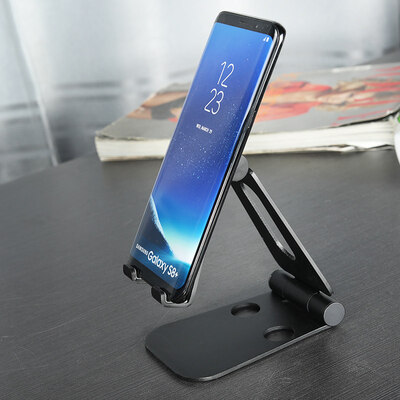 

Biaz Metal Phone Stand Desktop Stand Lazy Stand Adjustable Multi-function Video Live Shelf PhoneTablet Universal B3-Black