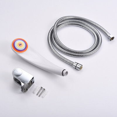 

Free shipping ABS Plastic White Shower head Handheld shower Pressurized shower head Water Saving shower head Ciencia