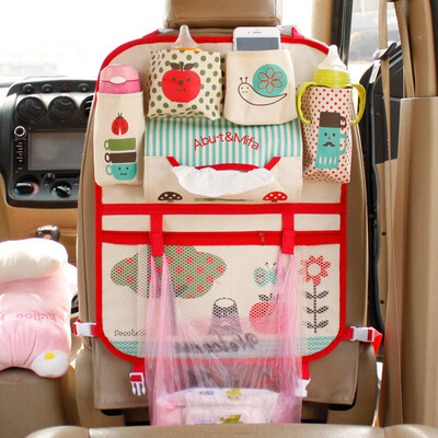 

Cartoon Car Seat Back Storage Hang Bag Organizer Car-styling Baby Product Varia Stowing Tidying Automobile Interior Accessories
