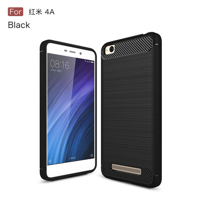 

Goowiiz Phone Case For Xiaomi Redmi 4A4X Fashion Slim Carbon Fiber TPU Soft Silicone Prevent falling