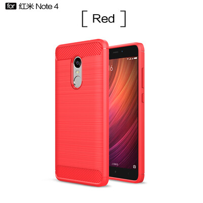 

Goowiiz Phone Case For Xiaomi Redmi Note 4Note 4X Fashion Slim Carbon Fiber TPU Soft Silicone Prevent falling