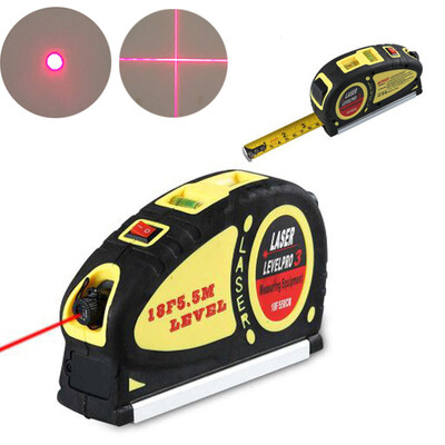 

Multifunctional Infrared Laser Level Meter 55 m Tape Cross Point Laser Line Vertical Level Measuring Tool Laser Level