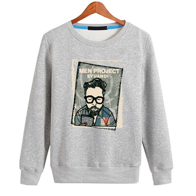 

RUELK 2018 Spring&Autumn Terry Sweatshirts Print Pattern Soft Breathable Long Sleeve Tide Brand Casual Men Hoodies