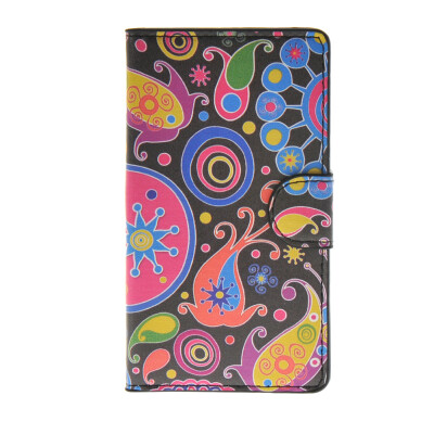 

MOONCASE Flower style Leather Side Flip Wallet Card Slot Stand Pouch ЧЕХОЛ ДЛЯ Microsoft Lumia 435