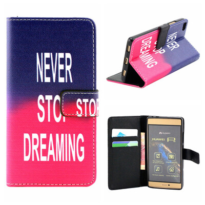 

OONCASE Cute Pattern держателя Кожаный бумажник флип карты с Kickstand Чехол для Huawei Ascend P8