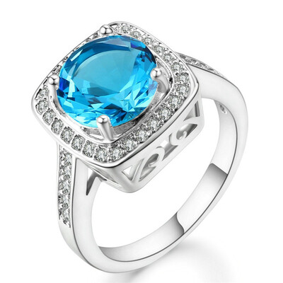

High Quality CZ Diamond Rings Fashion Jewelry Womens Accessories White Gold Plated Valentines Day Gift DD067