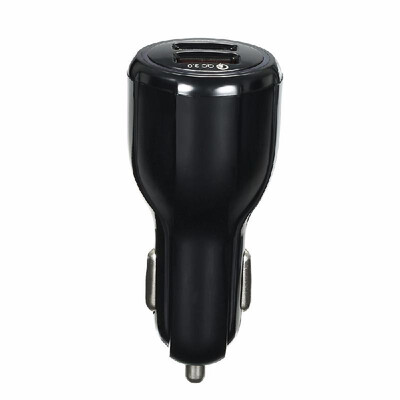 

Quelima QC30 Dual USB Fast Charging Car Charger Black White