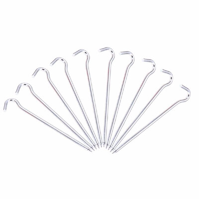 

10pcs 175cm Outdoor Camping Hiking Aluminum Tent Pegs Stakes Hook Ground Pin
